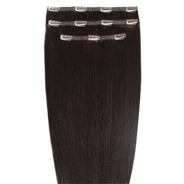 Beauty Works Deluxe Clip-In Hair Extensions 18 Inch - Ebony 1B