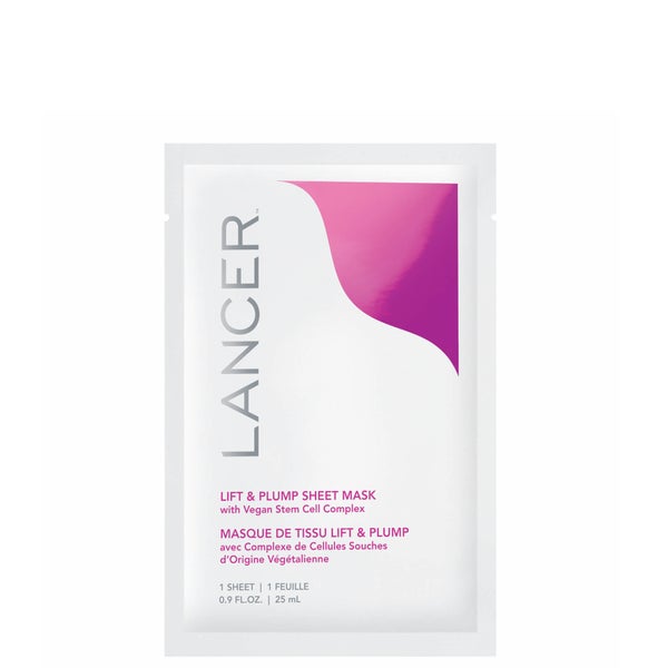 Masque de tissu Lift & Plump Lancer Skincare, pack de 4