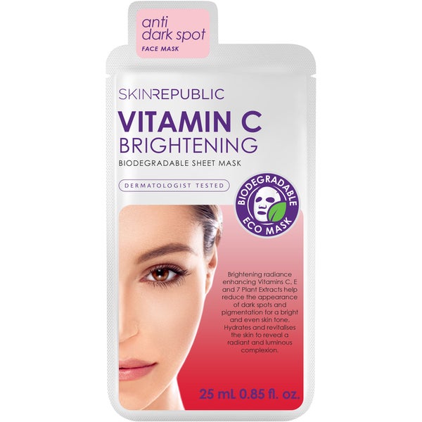 Mascarilla facial iluminadora con vitamina C de Skin Republic (25 ml)