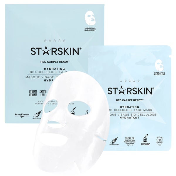 STARSKIN Red Carpet Ready Hydrating Coconut Bio-Cellulose Second Skin Face Mask 1.4 oz