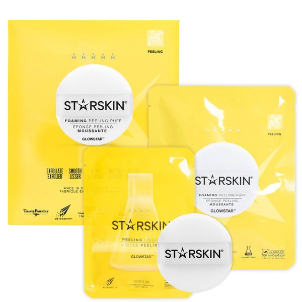 Пуховка с эффектом пилинга STARSKIN Glowstar™ Foaming Peeling Perfection Puff