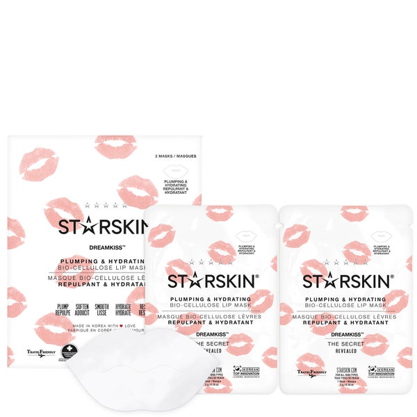 Увлажняющая и питательная маска для губ STARSKIN DREAMKISS™ Plumping and Hydrating Bio-Cellulose Lip Mask (2 маски)