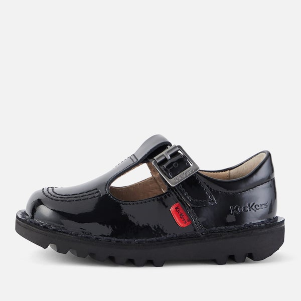 KICKERS KICK T BAR PATL IF BLACK