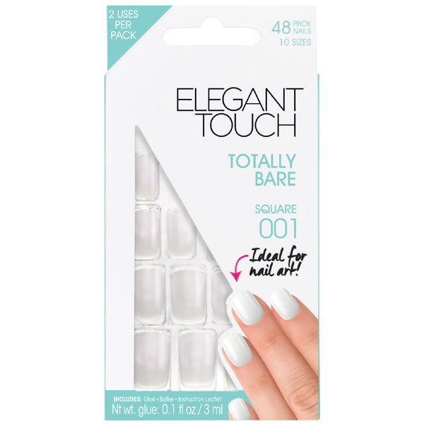 Короткие накладные ногти без покрытия Elegant Touch Totally Bare Nails — Square 001