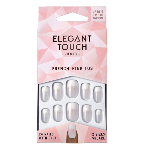 Elegant Touch Natural French Nails - 103 (M) (Pink) (Fade Tip)
