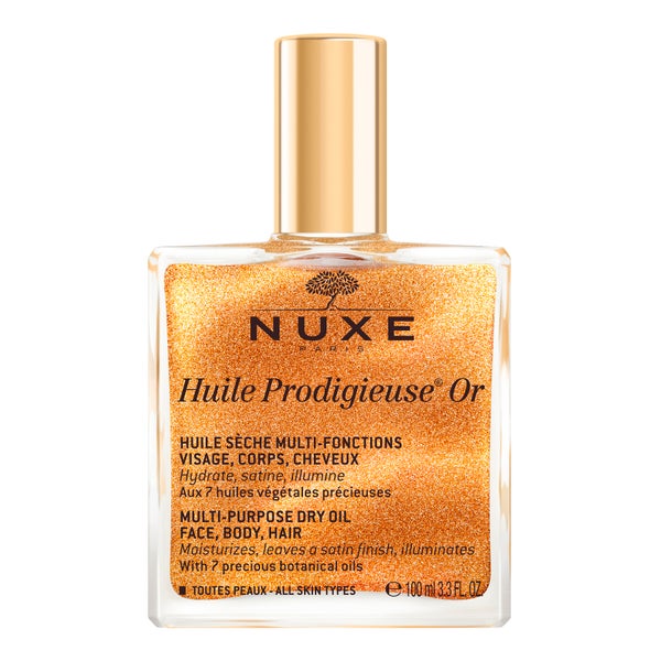 الزيت الجاف متعدد الأغراض Huile Prodigieuse Or باللمعة الذهبية من NUXE (100 مل)