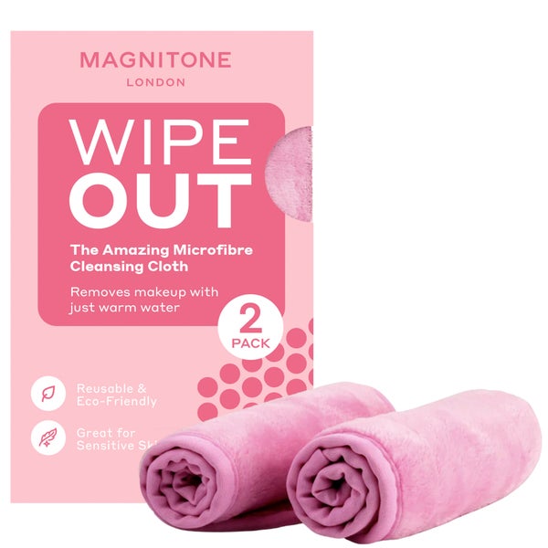 MAGNITONE London WipeOut! The Amazing MicroFibre Cleansing Cloth - Pink (x2)