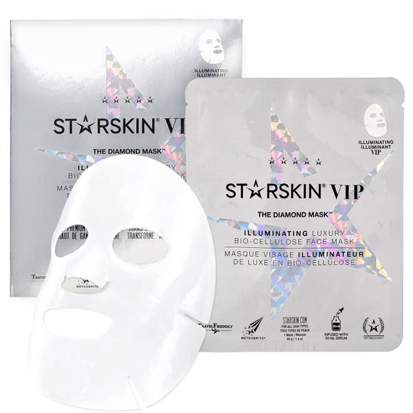 STARSKIN The Diamond Mask™ VIP maschera viso illuminante seconda pelle in biocellulosa di cocco