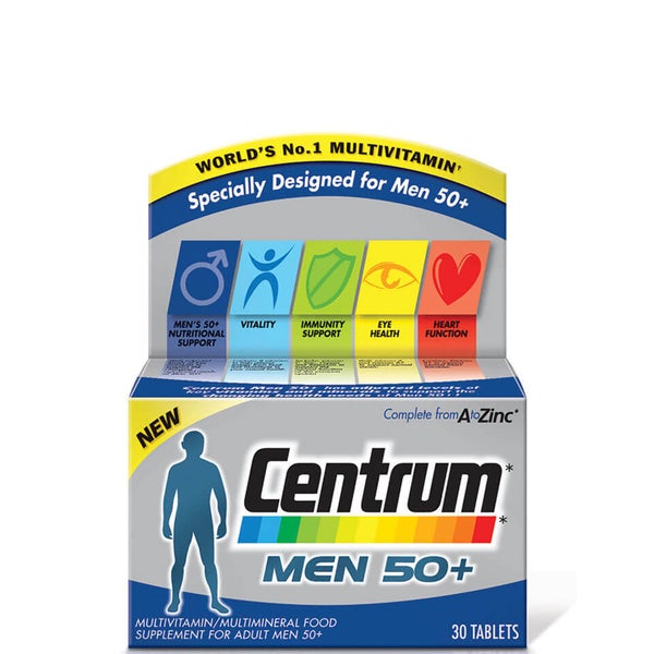 Comprimidos Multivitaminas Homem 50+ da Centrum - (30 Comprimidos)