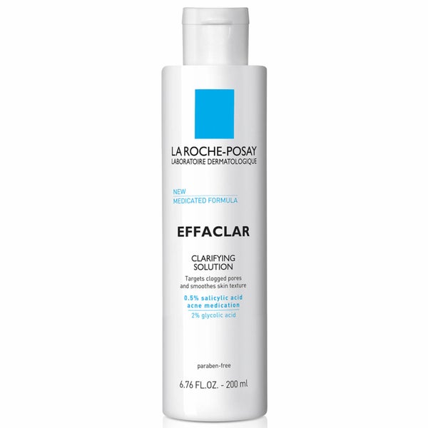 La Roche-Posay Effaclar Clarifying Solution Facial Toner for Acne Prone Skin with Salicylic Acid and Glycolic Acid, 6.76 Fl. Oz.