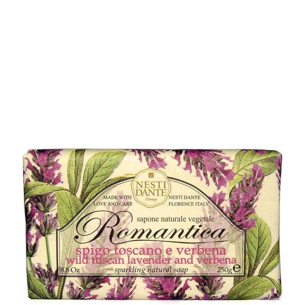 Мыло с ароматом лаванды и вербены Nesti Dante Romantica Lavender and Verbena Soap, 250 г