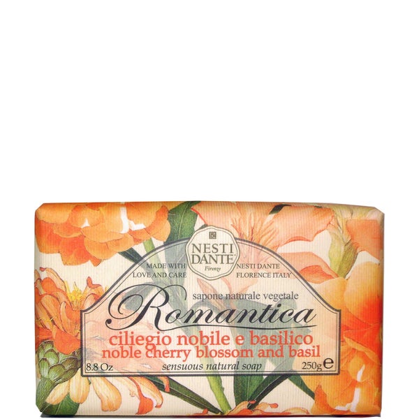 Мыло для создания романтического настроения «Вишневый цвет и базилик» Nesti Dante Romantica Cherry Blossom and Basil Soap 250 г
