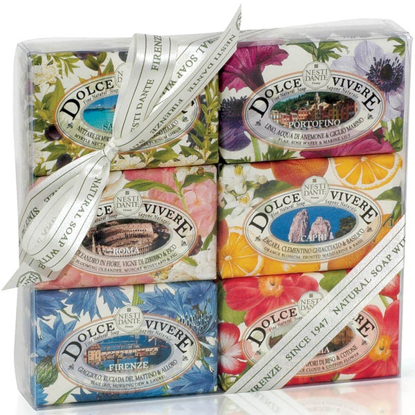 Набор кускового мыла серии «Сладкая жизнь» Nesti Dante Dolce Vivere Soap Collection Set 6 шт. x 150 г