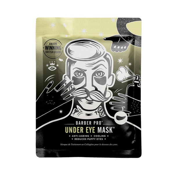 Патчи под глаза с активированным углем BARBER PRO Under Eye Mask with Activated Charcoal and Volcanic Ash (3 применения)