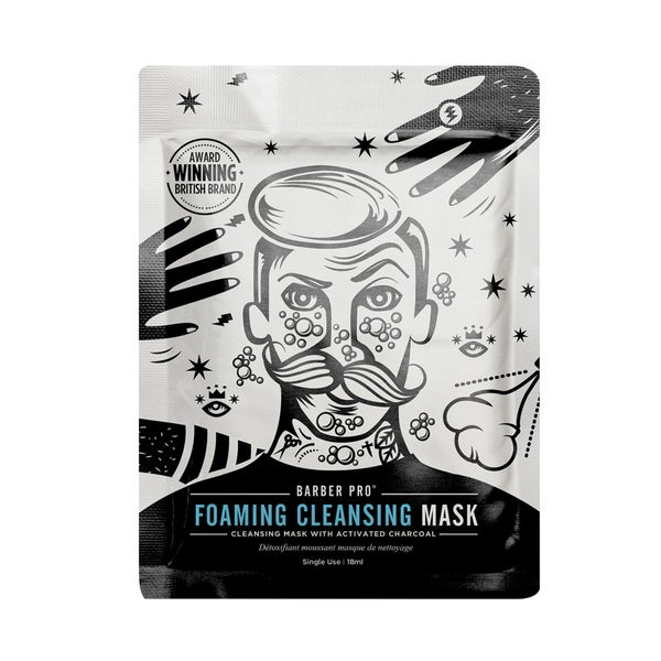 Очищающая пенящаяся маска с активированным углем BARBER PRO Foaming Cleansing Mask with Activated Charcoal