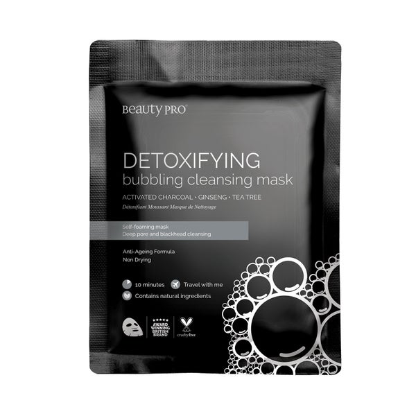 BeautyPro Detoxifying Foaming Cleansing Sheet Mask with Activated Charcoal(뷰티프로 디톡시파잉 포밍 클렌징 시트 마스크 위드 액티베이티드 차콜)