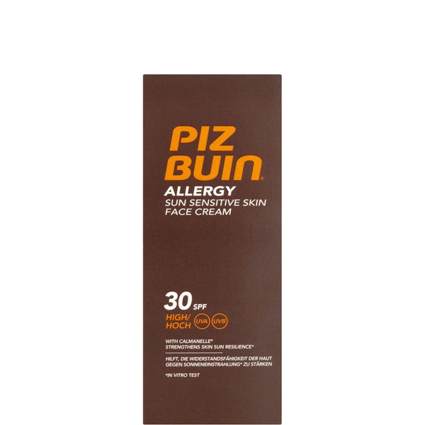 Crema facial Allergy para pieles sensibles al sol de Piz Buin - FPS 30 alto 50 ml