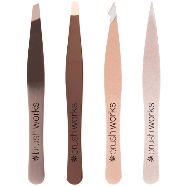 brushworks HD Combination Tweezer Set - Gold(브러시웍스 HD 콤비네이션 트위저 세트 - 골드)