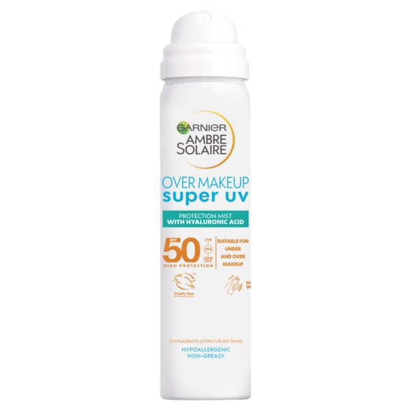 Spray de Proteção Solar em Creme para Hidratação Sensível do Rosto com FPS 50 Ambre Solaire da Garnier 75 ml