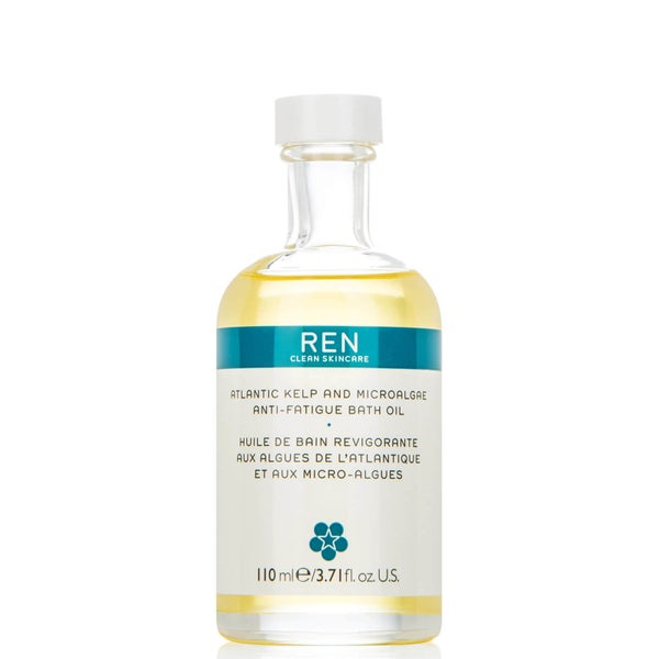REN Skincare olio bagno anti-fatica con alghe brune dell'Atlantico e micro alghe 110 ml