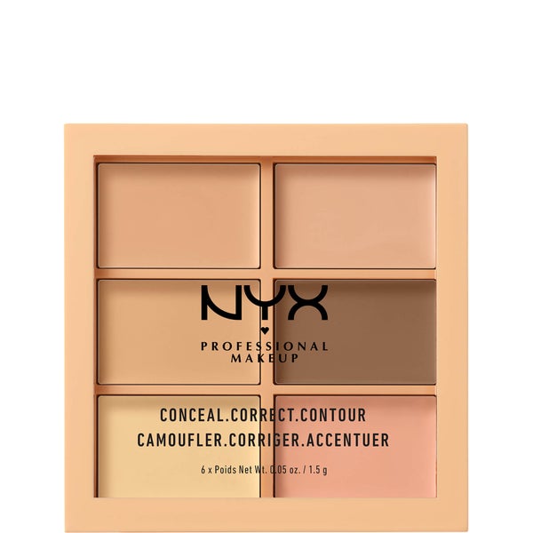Paleta 3C - Camuflar, Corrigir e Contornar - da NYX Professional Makeup - Light
