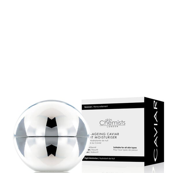 Crema hidratante de noche antienvejecimiento Caviar de skinChemists London 50 ml