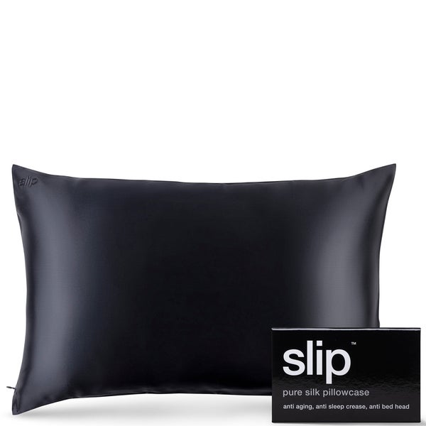 Slip Silk Pillowcase - Queen - Black