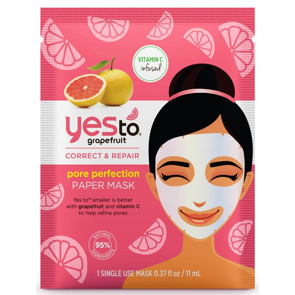 Маска для сияния кожи с экстрактом грейпфрута и витамином С yes to Grapefruit Vitamin C Glow Boosting Paper Mask 20 мл