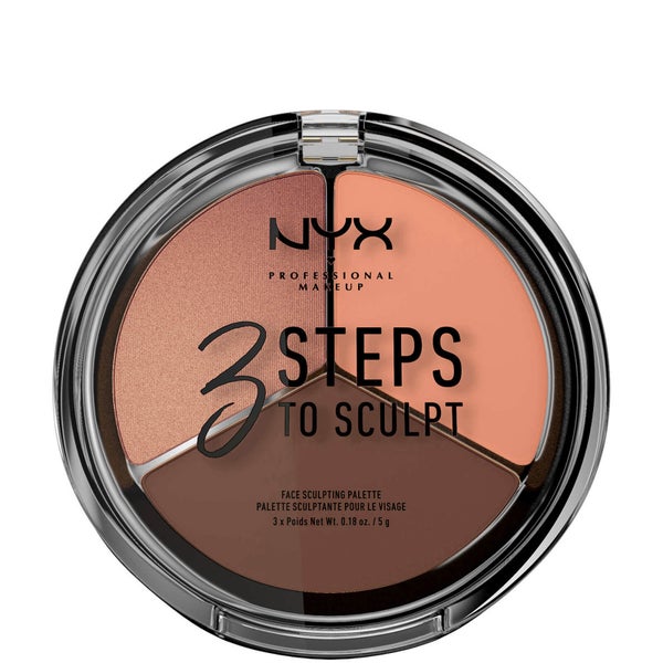 Тройная палетка для скульптурирования NYX Professional Makeup 3 Steps to Sculpt Face Sculpting Palette - Deep