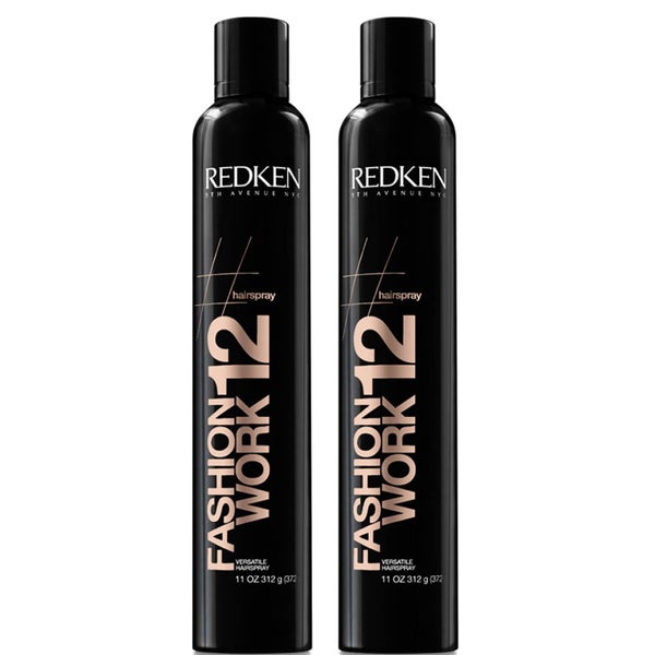 Redken Fashion Work 12 Duo lakier do włosów - zestaw 2 sztuk (2 x 400 ml)