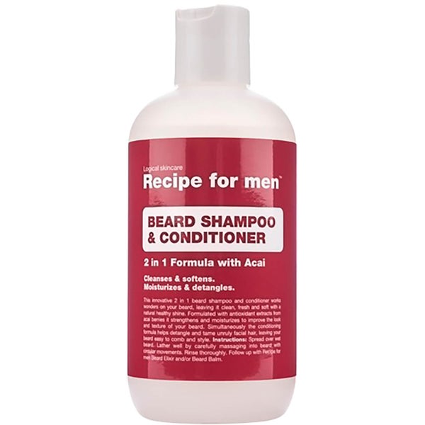 Shampoo e Condicionador para Barba da Recipe for men 250 ml