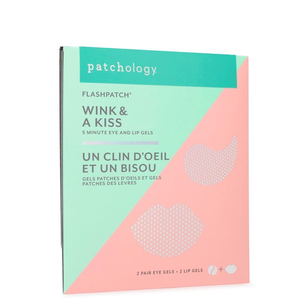 Patchology FlashPatch Wink and Kiss Eye and Lip HydroGel Patches - 2 Pack