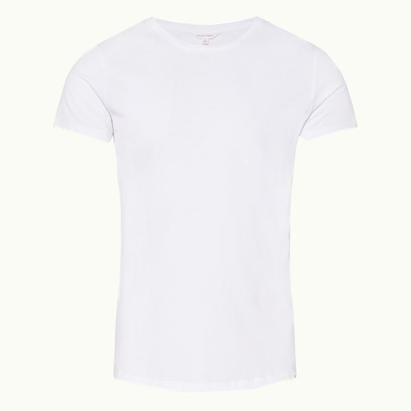 Ob-T テーラードフィット クルーネック Tシャツ　ホワイト