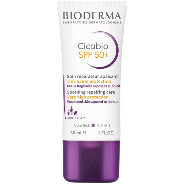 Bioderma Cicabio SPF 50+ Crema calmante reparadora Piel dañada Protección solar