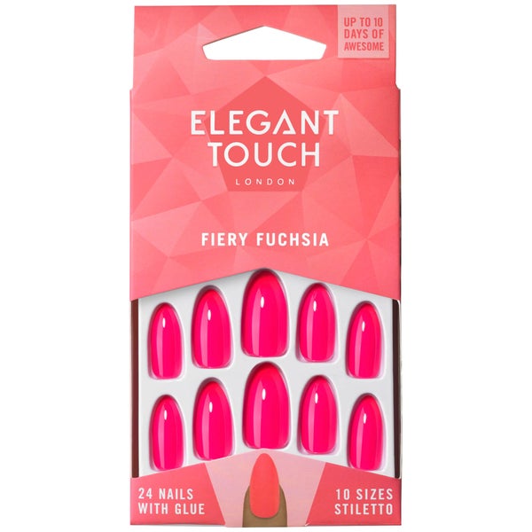 Elegant Touch Colour Nails -tekokynnet, Fiery Fuchsia