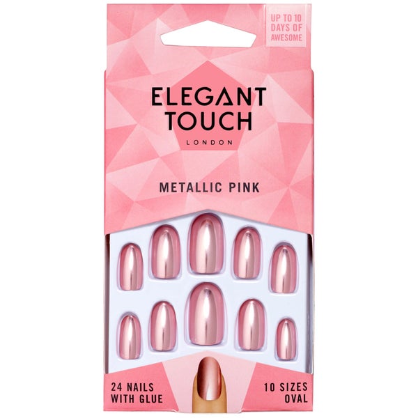 Uñas de color de Elegant Touch - Metallic Pink