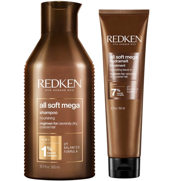 Redken All Soft Mega Shampoo and Hydra-Melt Cream Duo zestaw szampon i maska do włosów zniszczonych