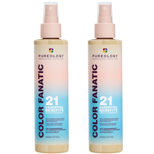 Pureology Color Fanatic Multi-Benefit Leave-in Treatment Spray 21 Benefits Bundle 2 x 200ml