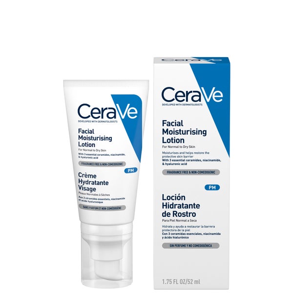 Loción facial hidratante sin SPF de CeraVe 52 ml