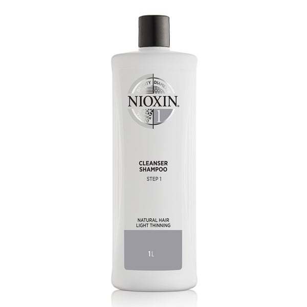 NIOXIN 3-Part System 1 Cleanser Shampoo for Natural Hair with Light Thinning -shampoo, 1 000 ml