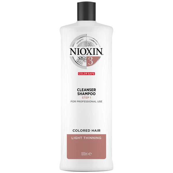 Shampoo Detergente per Capelli Colorati con Diradamento Leggero NIOXIN 3-Part System 3 1000ml