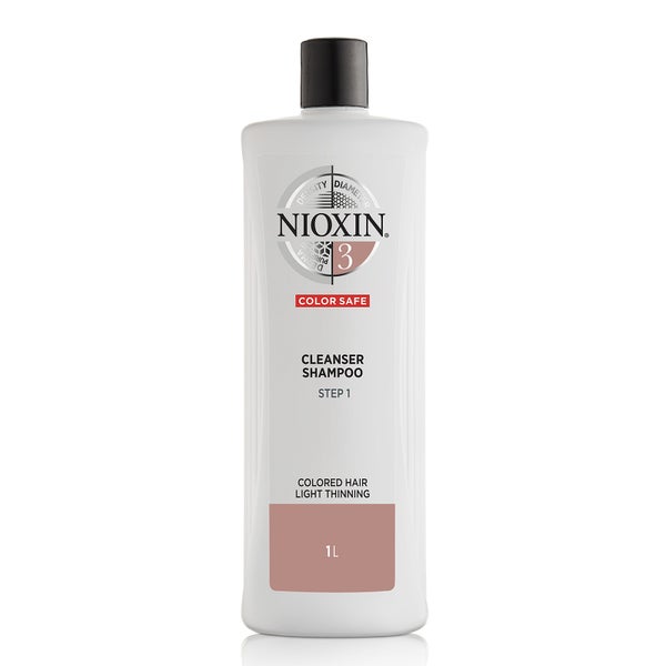 NIOXIN 3-Teil System 3 Cleanser Shampoo für gefärbtes Haar mit leichter Ausdünnung 1000ml