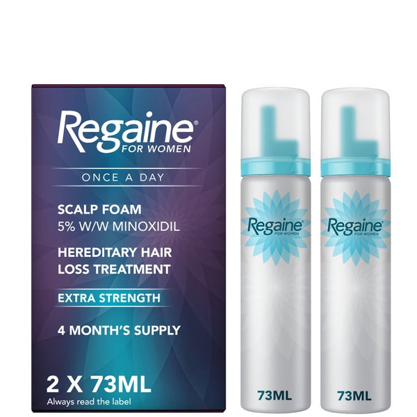 Regaine Women's 5% Foam -vaahto naisten hiustenkasvun edistämiseen, 2 x 73ml