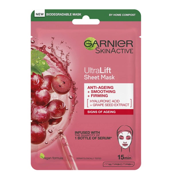 Garnier Ultralift Anti Ageing Face Sheet Mask przeciwstarzeniowa maseczka w płachcie