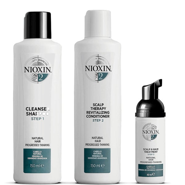 NIOXIN 3-Part System 2 Trial Kit for Natural Hair with Progressed Thinning -kokeilupakkaus