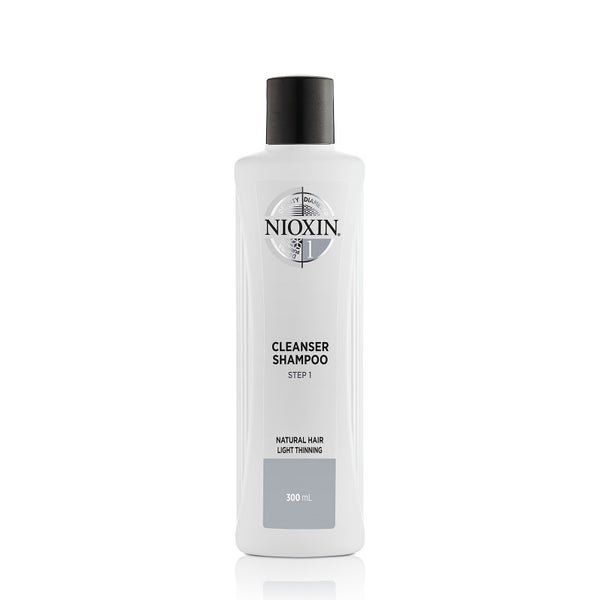 NIOXIN 3-częściowy System 1 Szampon oczyszczający do włosów naturalnych z lekkim przerzedzeniem 300 ml