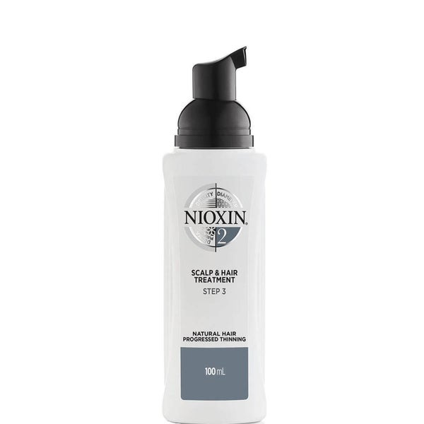 NIOXIN Sistema em 3 partes 2 Couro cabeludo e Tratamento Capilar para Cabelos Naturais com Desbaste Progressivo 100ml