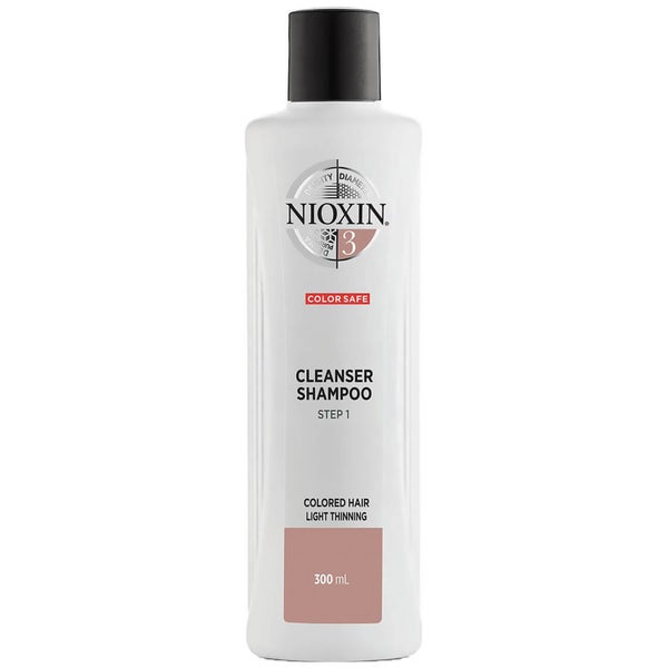 NIOXIN 3-Part System 3 Shampoo de Limpeza para Cabelos Coloridos com Desbaste Ligeiro 300ml