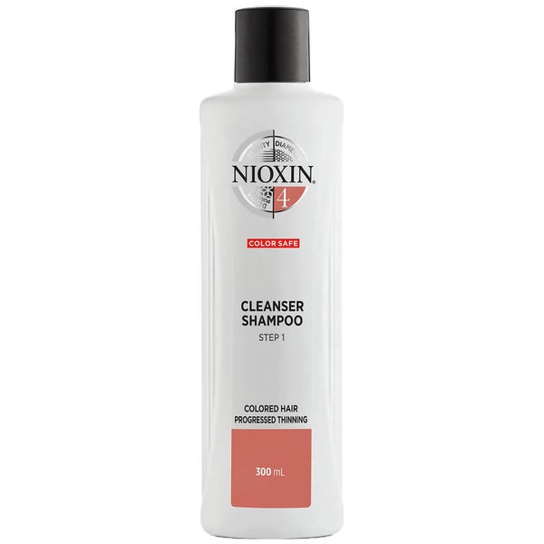 NIOXIN 3-Part System 4 Cleanser Shampoo for Coloured Hair with Progressed Thinning 300ml