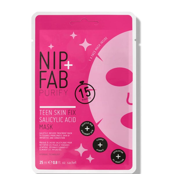 NIP+FAB Teen Skin Fix Salicylic Acid Sheet Mask maska na płachcie z kwasem salicylowym